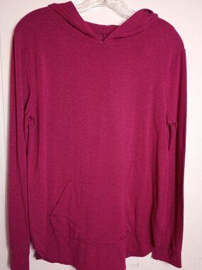 Life is Good Burgandy Hoodie Light Weight Sweatshirt Womens Small Activewear Top